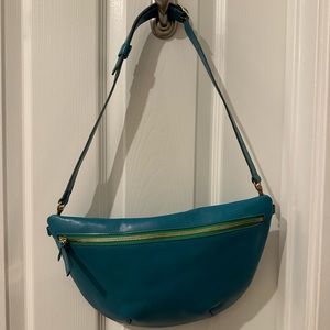 Clare V teal Grande Fanny